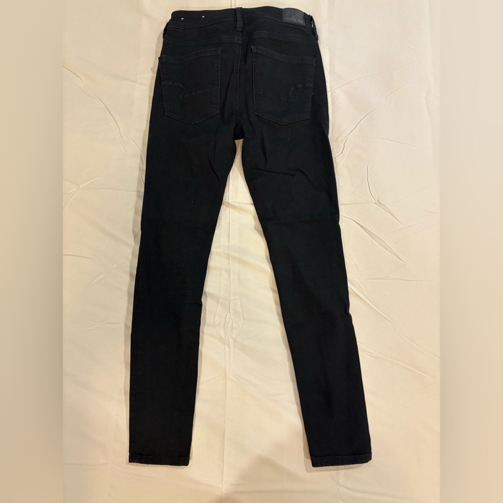 American Eagle Outfitters Black Distressed Skinny Jeans - Picture 2 of 4